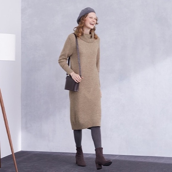 old Navy light burgundy knitted winter dress - Picture 1 of 9